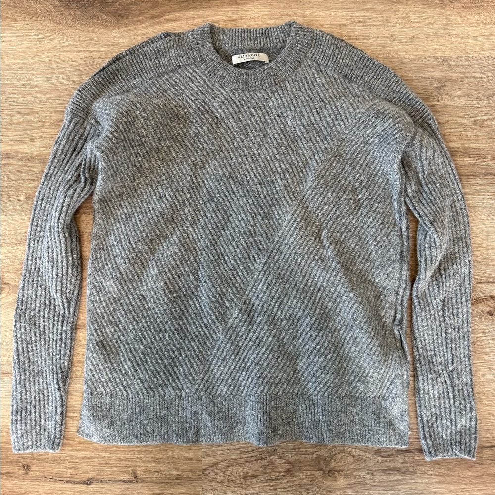All Saints Terra Open Shoulder Wool Sweater